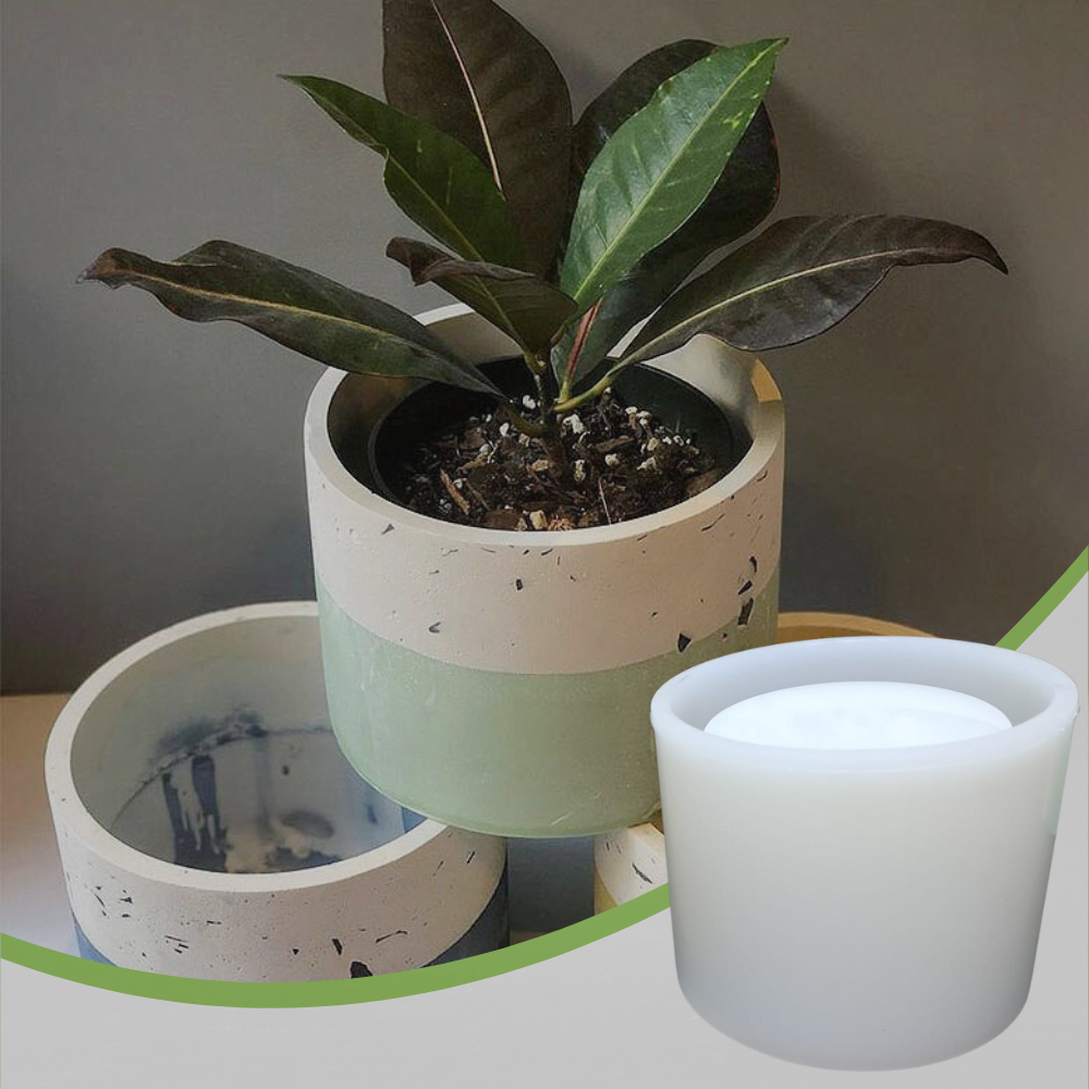 SILICOMOLDS - 3.5" W X 3" hgt - Plain Planter Mold- URP322PM